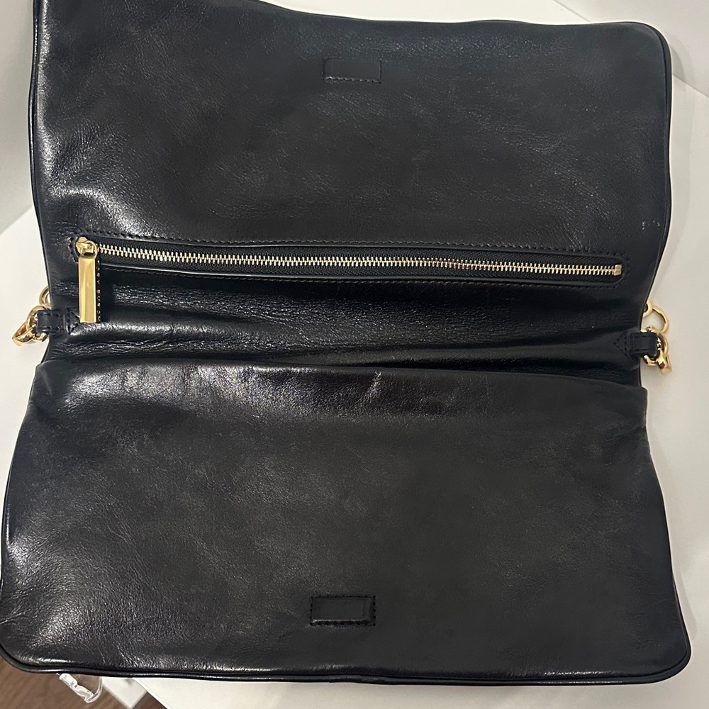 Tory Burch Black Clutch with Gold Chain - Picture 2 of 3
